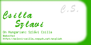csilla szlavi business card